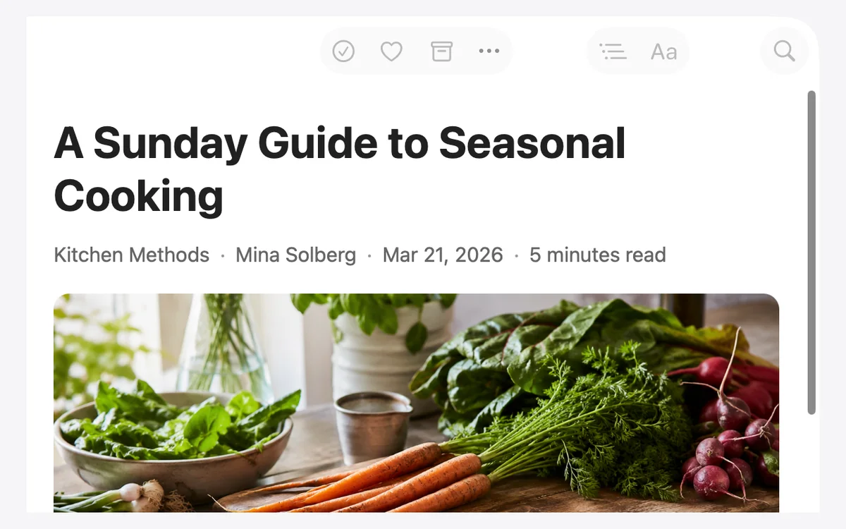 PagePanda reader showing an article in a Mac window.